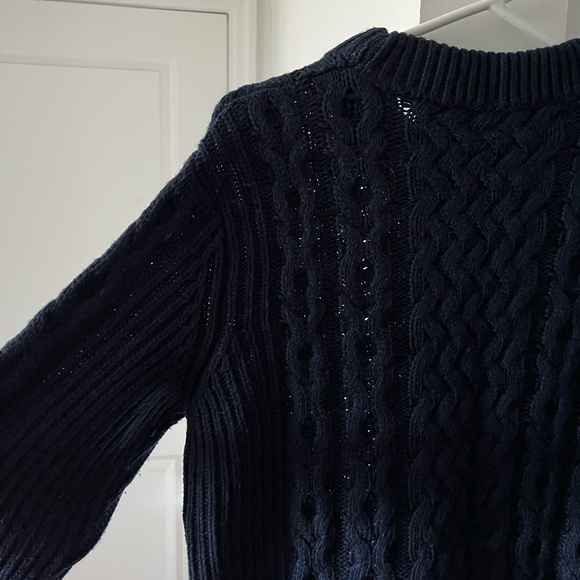 Esprit | Navy Cable Knit Sweater Dress | Size Small - Picture 6 of 7